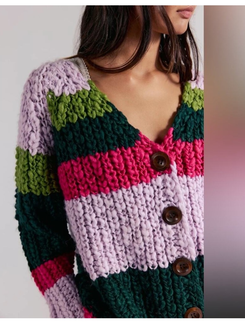 Free People Myles Striped Cardi Size Small NWT
